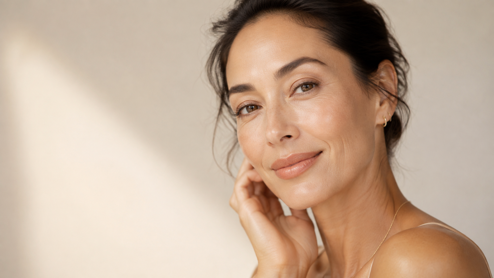 Woman with radiant, natural-looking skin